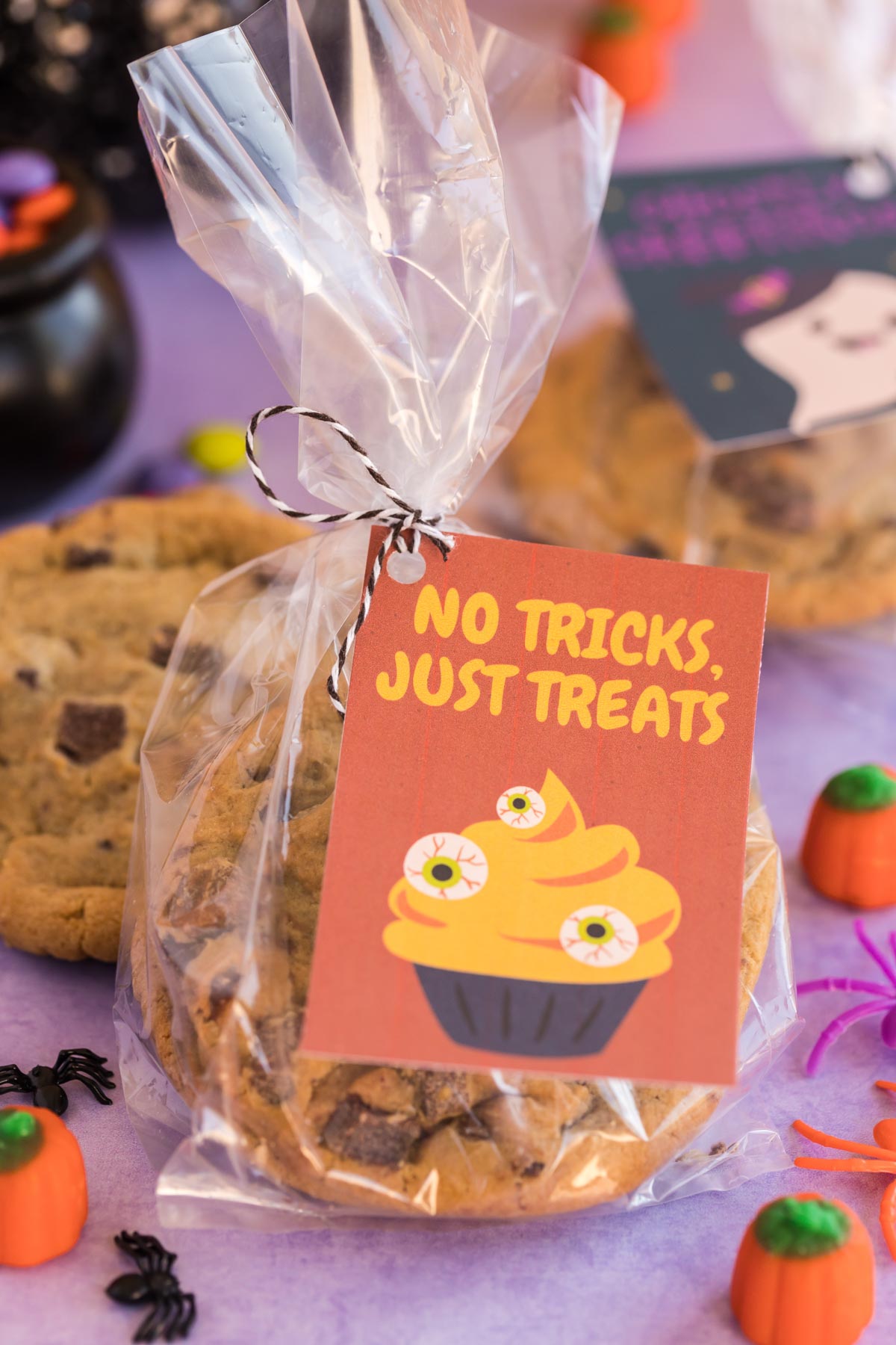 no tricks Halloween gift tags