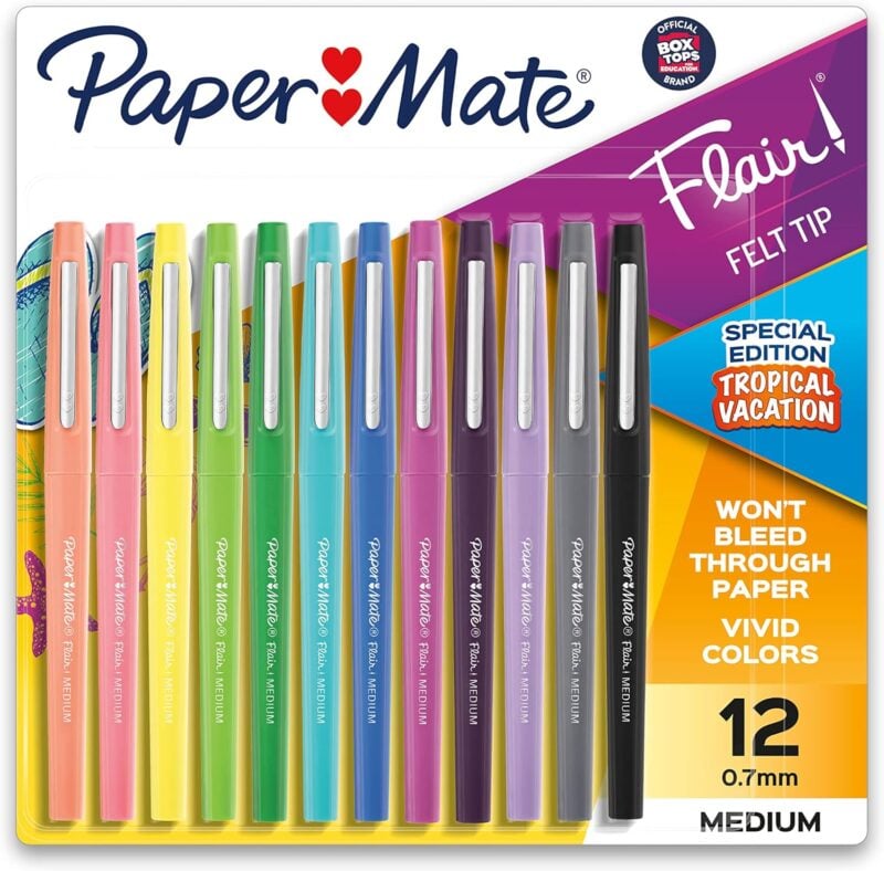 pack of Paper Mate flair pens