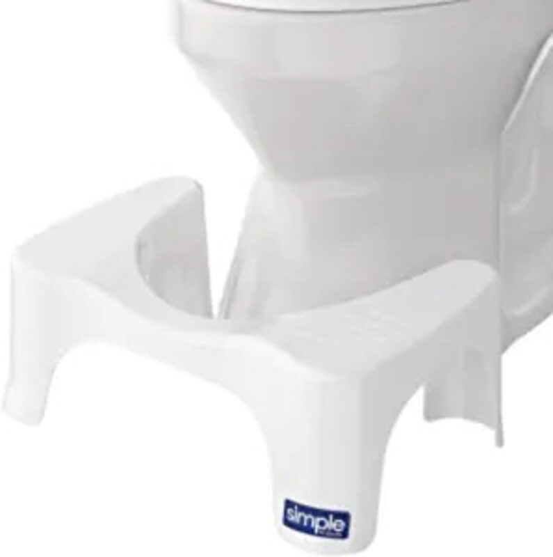 squatty potty in front of toilet