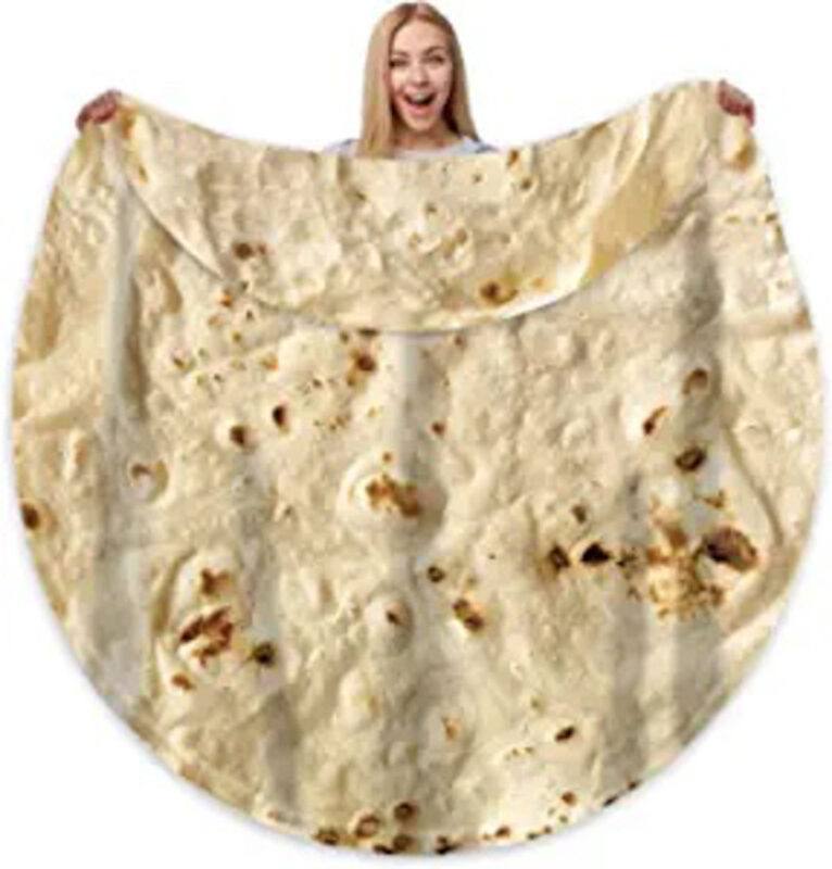 large tortilla patterned blanket