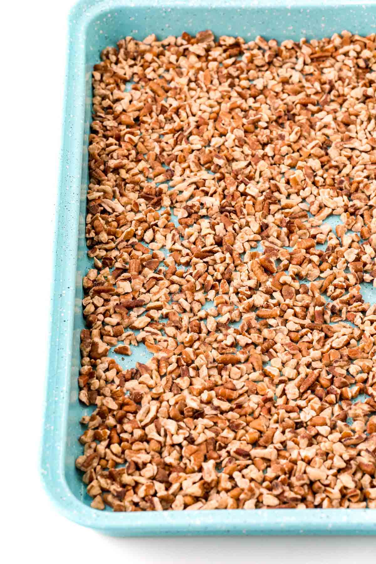 tray full of toasted pecans