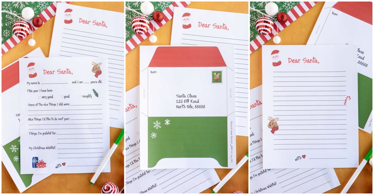 Free Printable Letter to Santa Templates for Kids - Play Party Plan