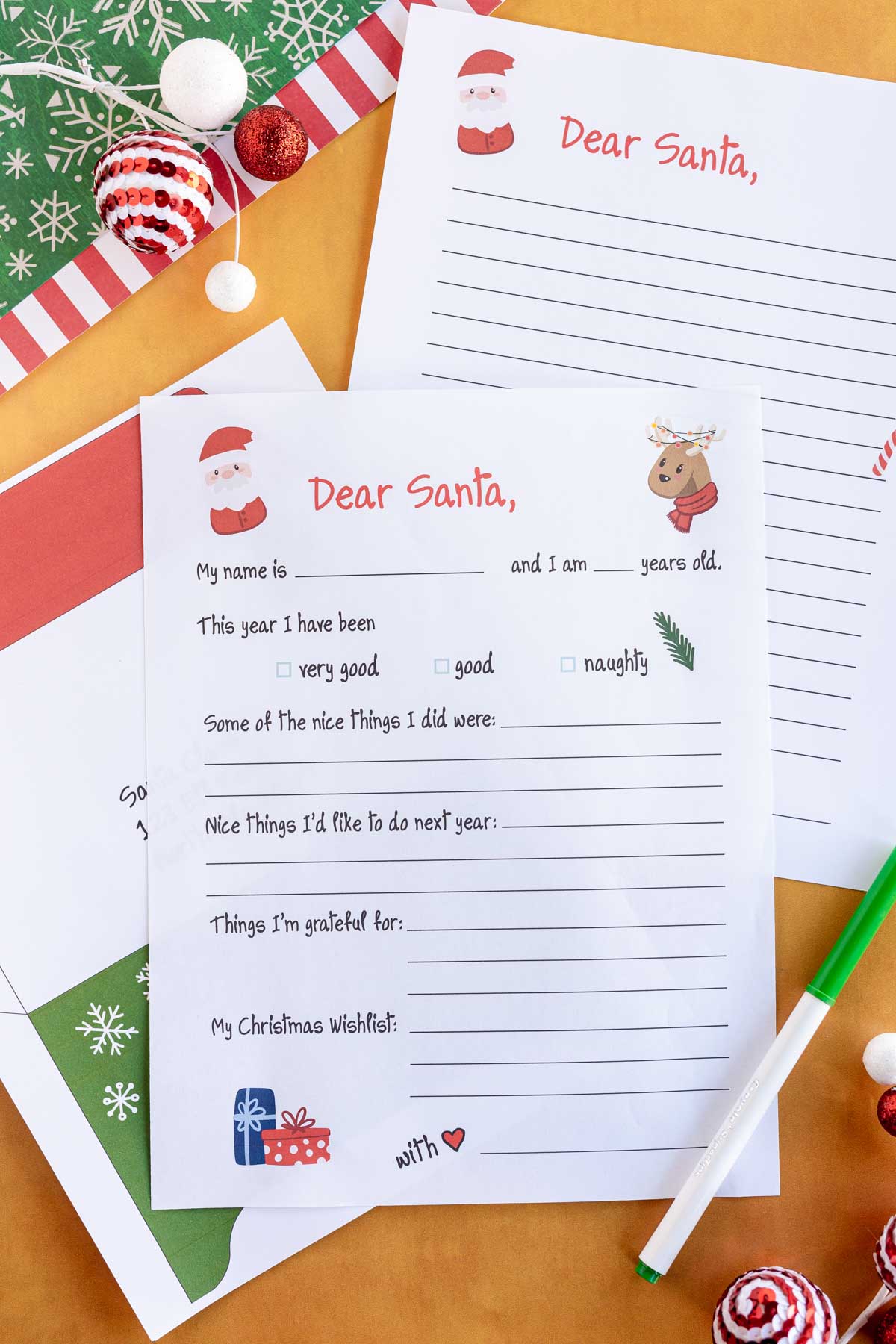 printable letter to santa template