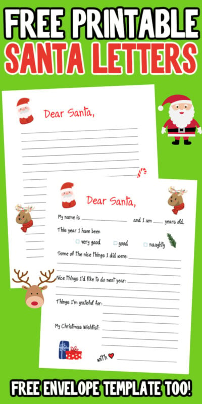 letters to santa on a collage image