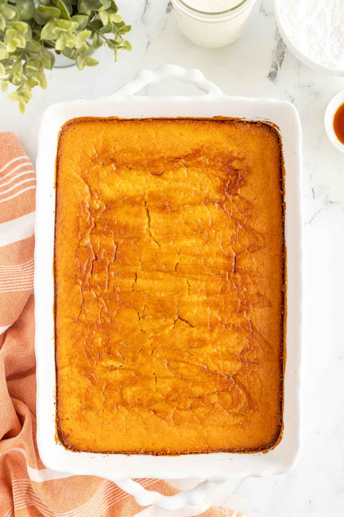 baked pumpkin magic cake without frosting
