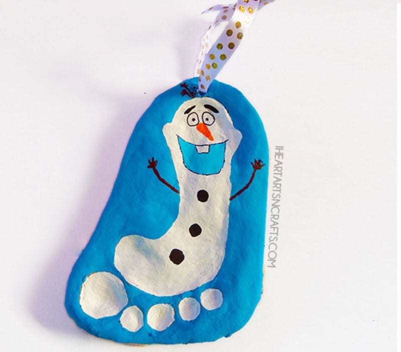 Olaf footprint ornament