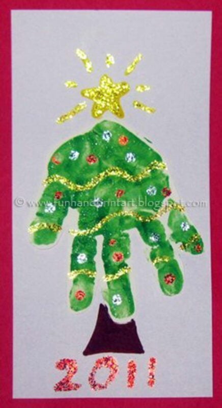 handprint christmas tree