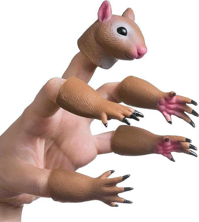 squirrel finger puppet
