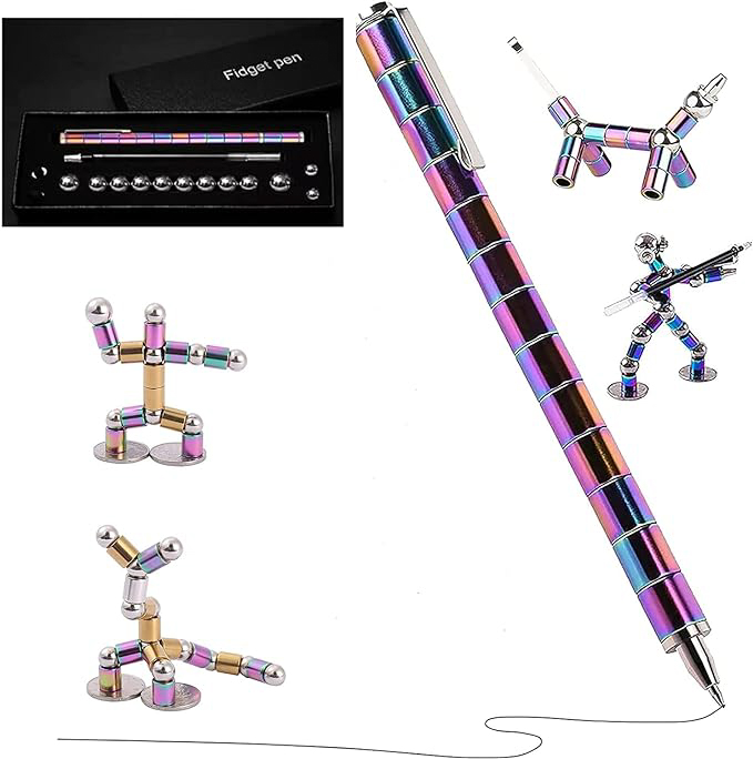 iridescent magnetic fidget pen