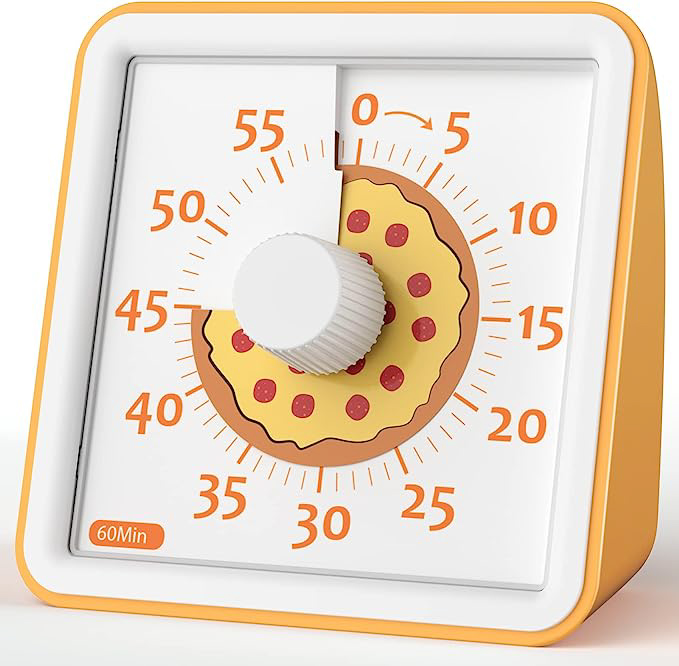 kitchen timer with pizza center