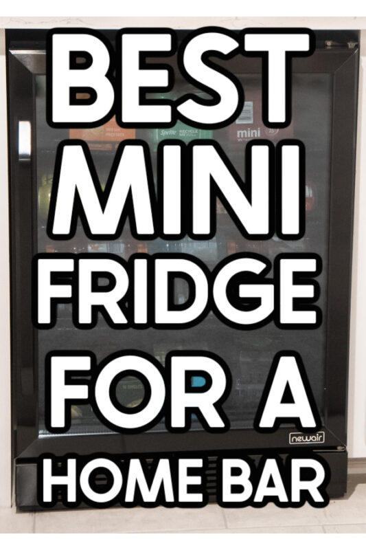 Mini fridge picture with text on it