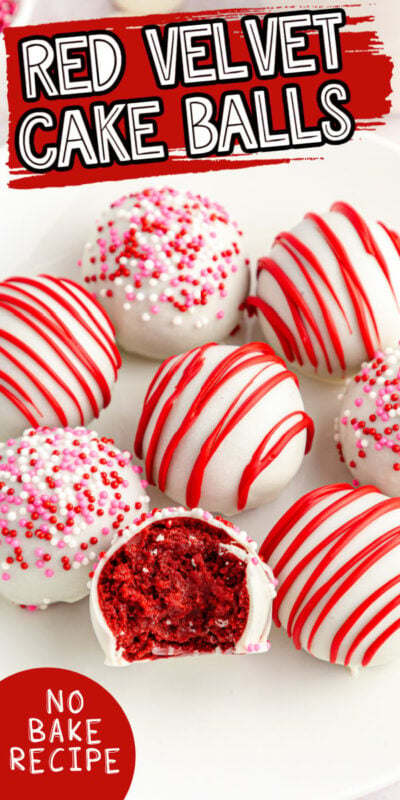 plate of red velvet cake balls