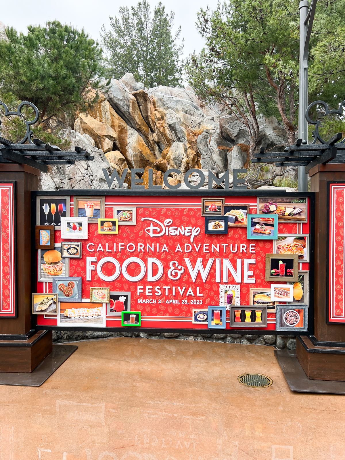 Disney food and wine festival sign
