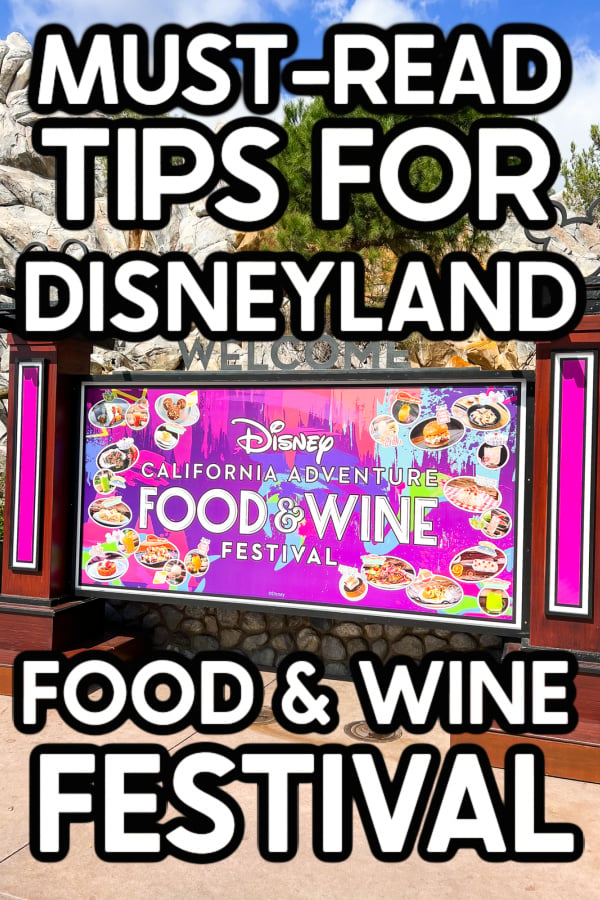 Disneyland food and wine festival sign