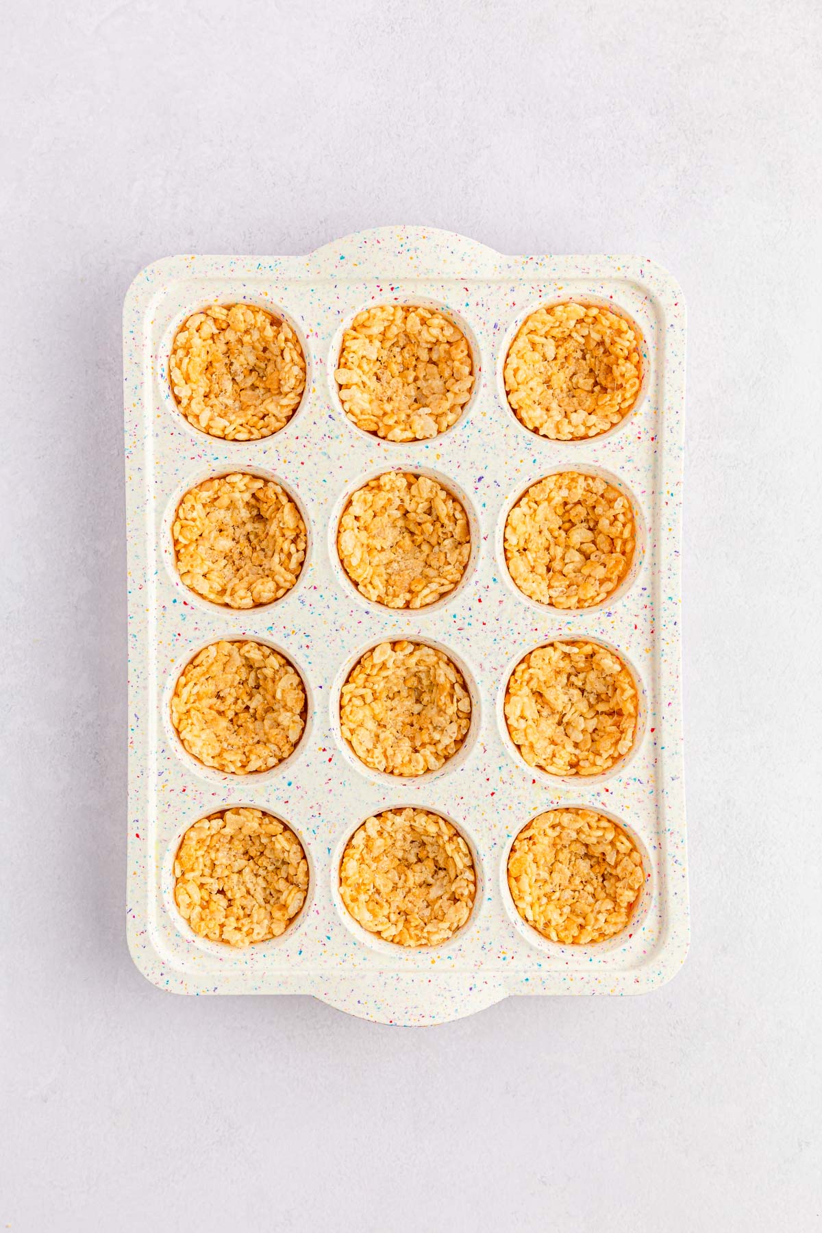 rice krispie treats in muffin tins