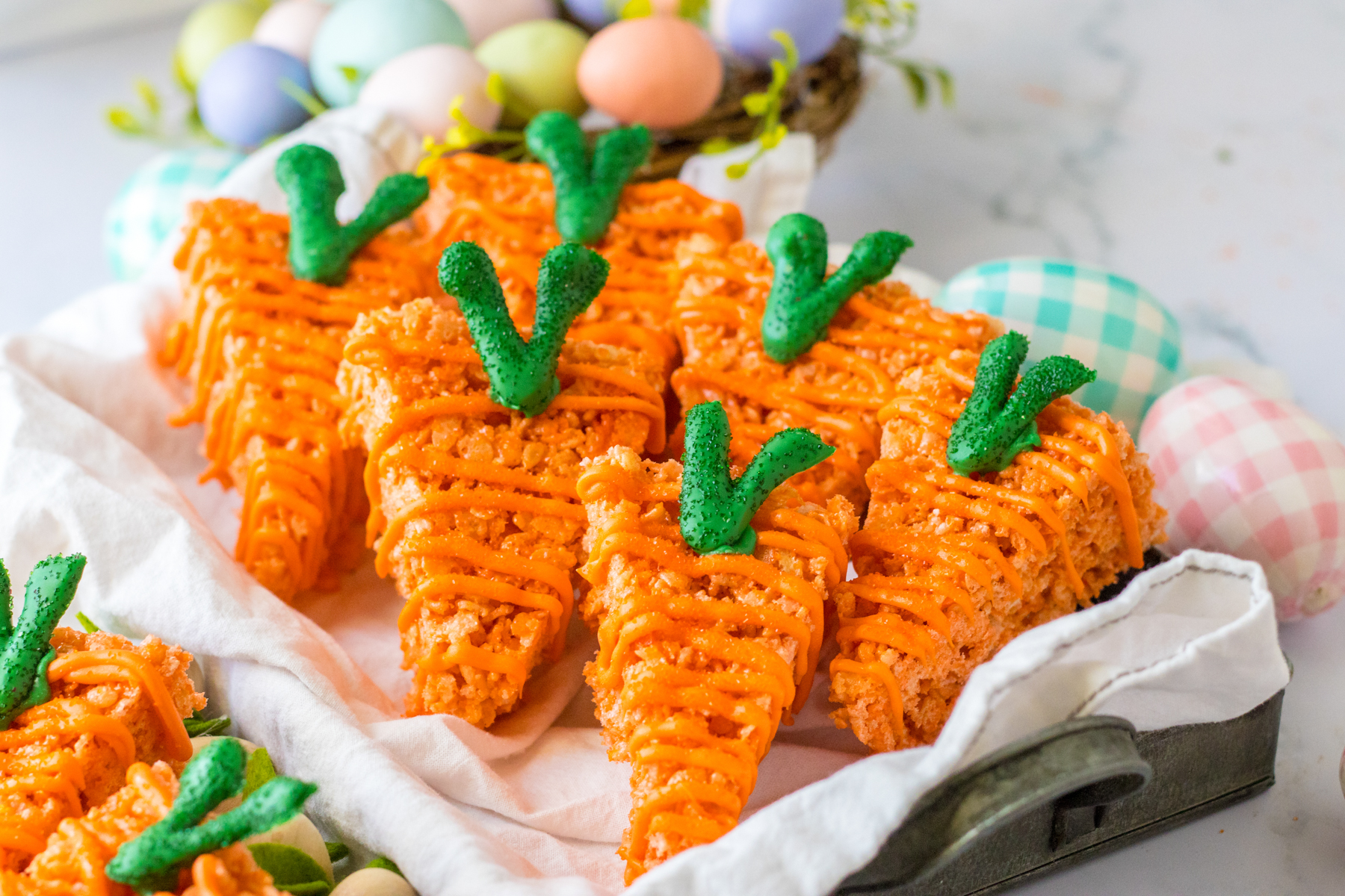 Easy Carrot Easter Rice Krispie Treats Recipe - Play Party Plan