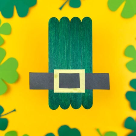 leprechaun craft made out of popsicle sticks