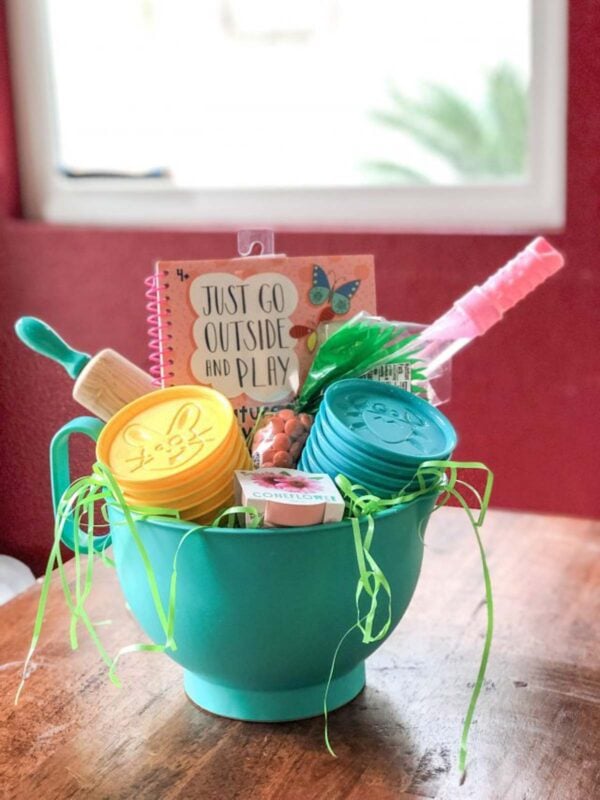 mixing bowl with baking supplies