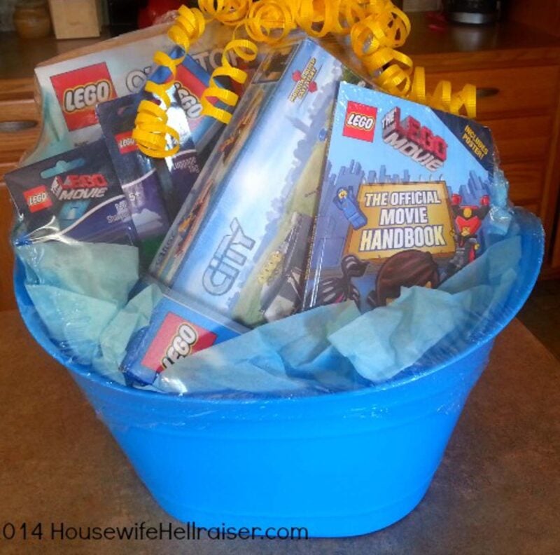 easter basket with lego sets