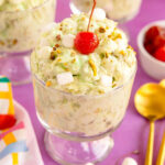 watergate salad in a small trifle dish