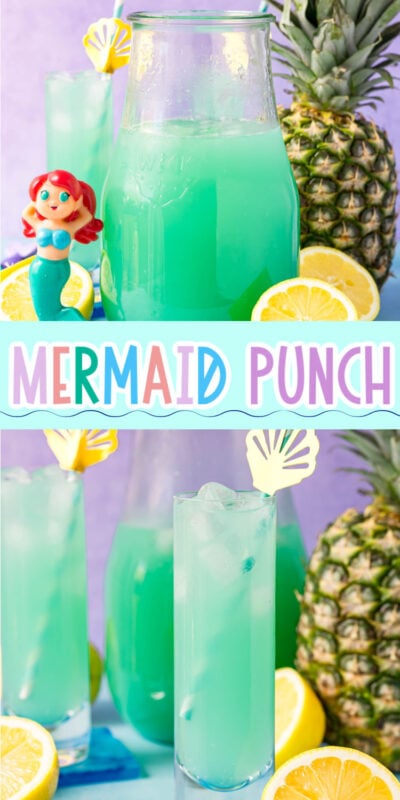 mermaid punch collage with text