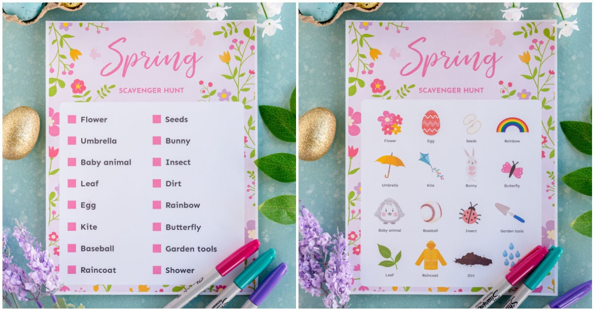 Free Printable Spring Scavenger Hunt for Kids - Play Party Plan