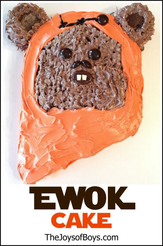cake decorated to look like an ewok