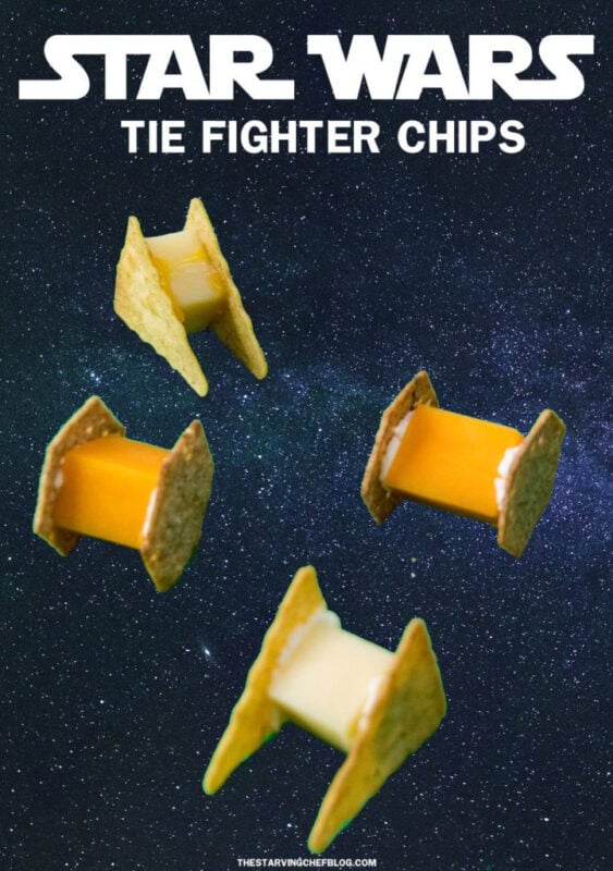cheese and cracker tie-fighter Star Wars food