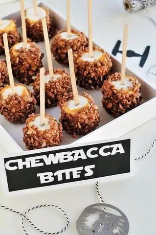covered marshmallows that look like chewbacca