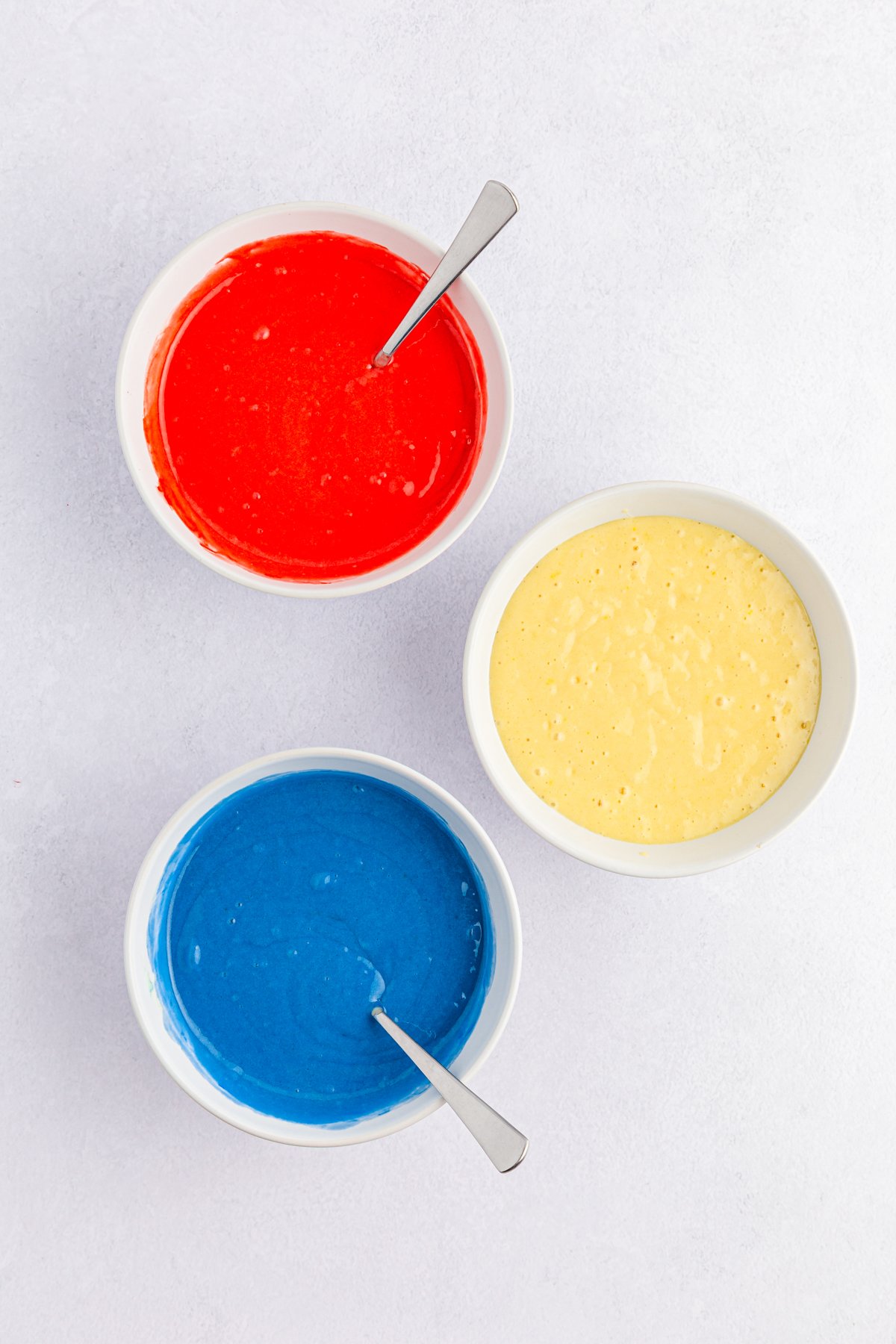 red white and blue cake batter