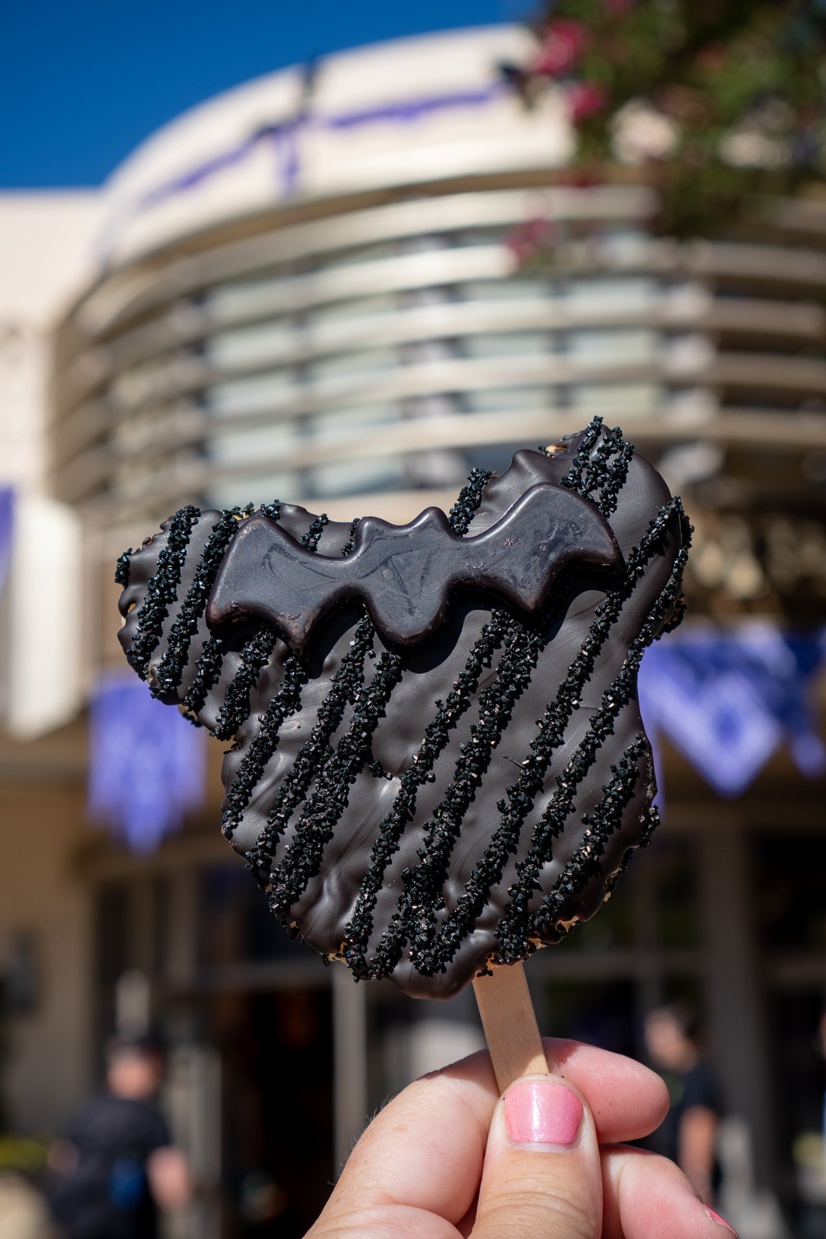 dark chocolate mickey shaped rice krispy treat 