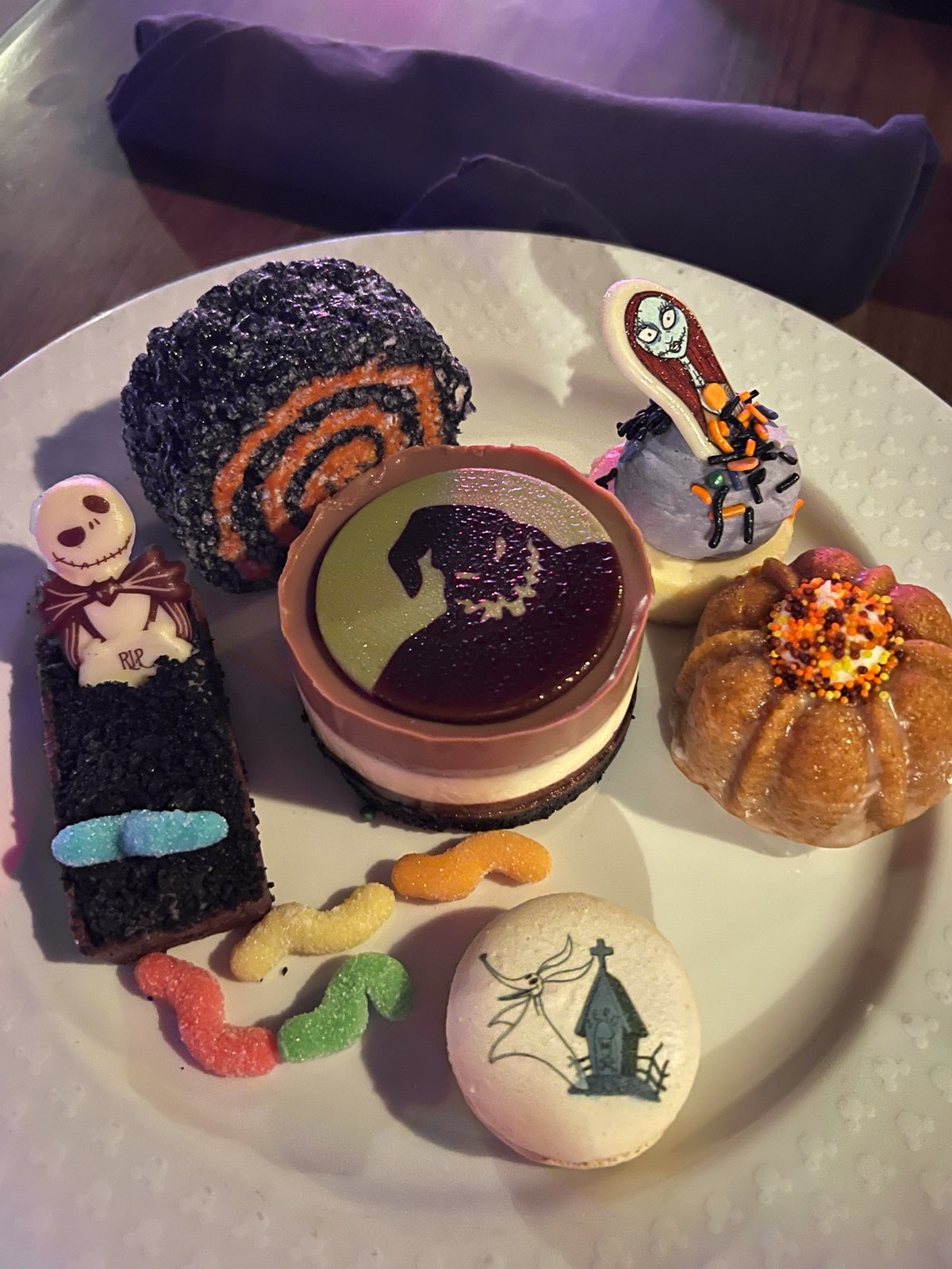 treats at Oogie Boogie Bash dessert party