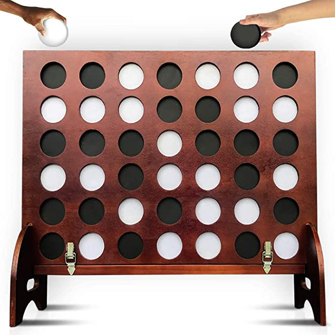 oversized wooden connect four game