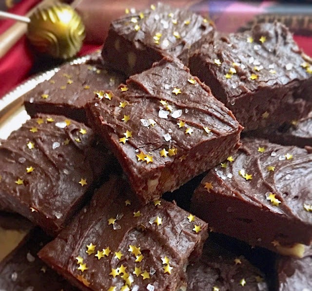 plate of chocolate fudge