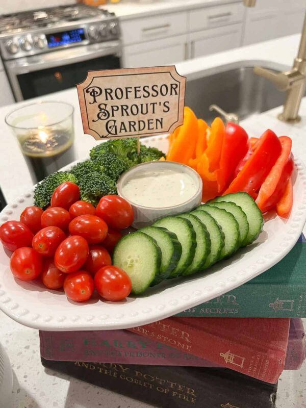veggie tray with label