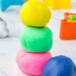 stacked balls of edible playdough