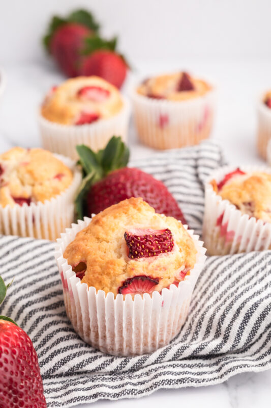 The Best Fresh Strawberry Muffins Recipe - Play Party Plan
