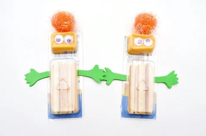 cheese dippers decorated as monsters