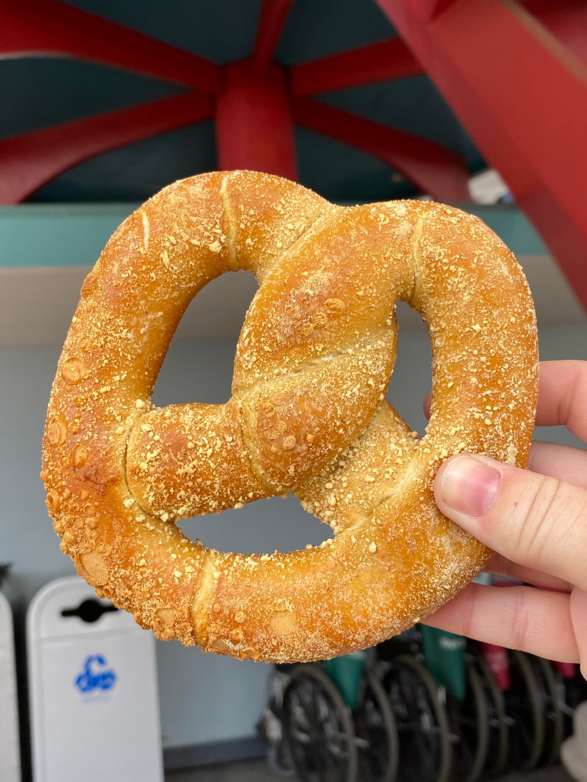 cream cheese pretzel at Disney World