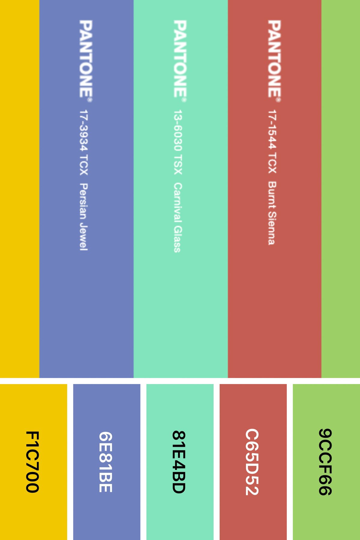 fall Pantone color palette