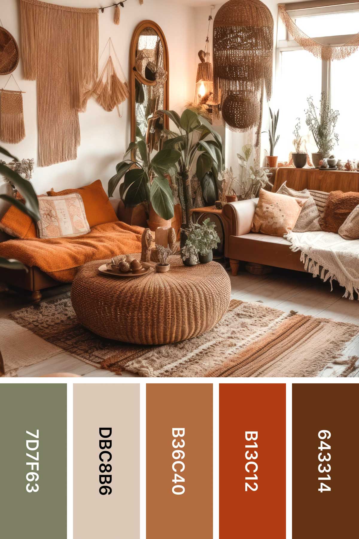 home decorated in earthy colors with a fall color palette