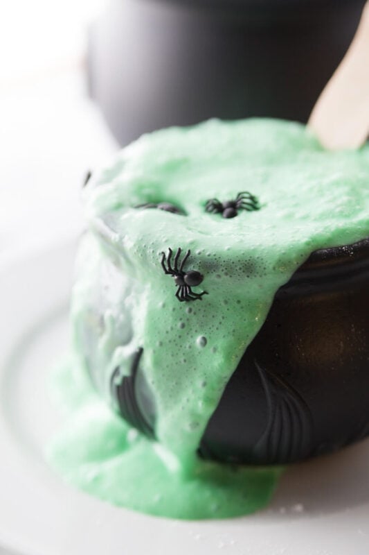 cauldron with green slime