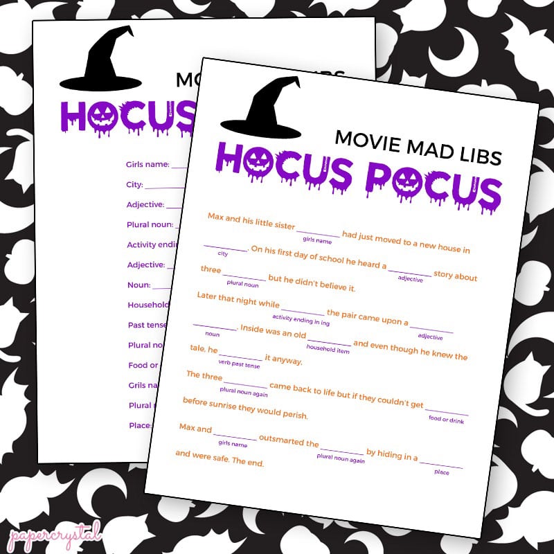 printable hocus pocus mad lib