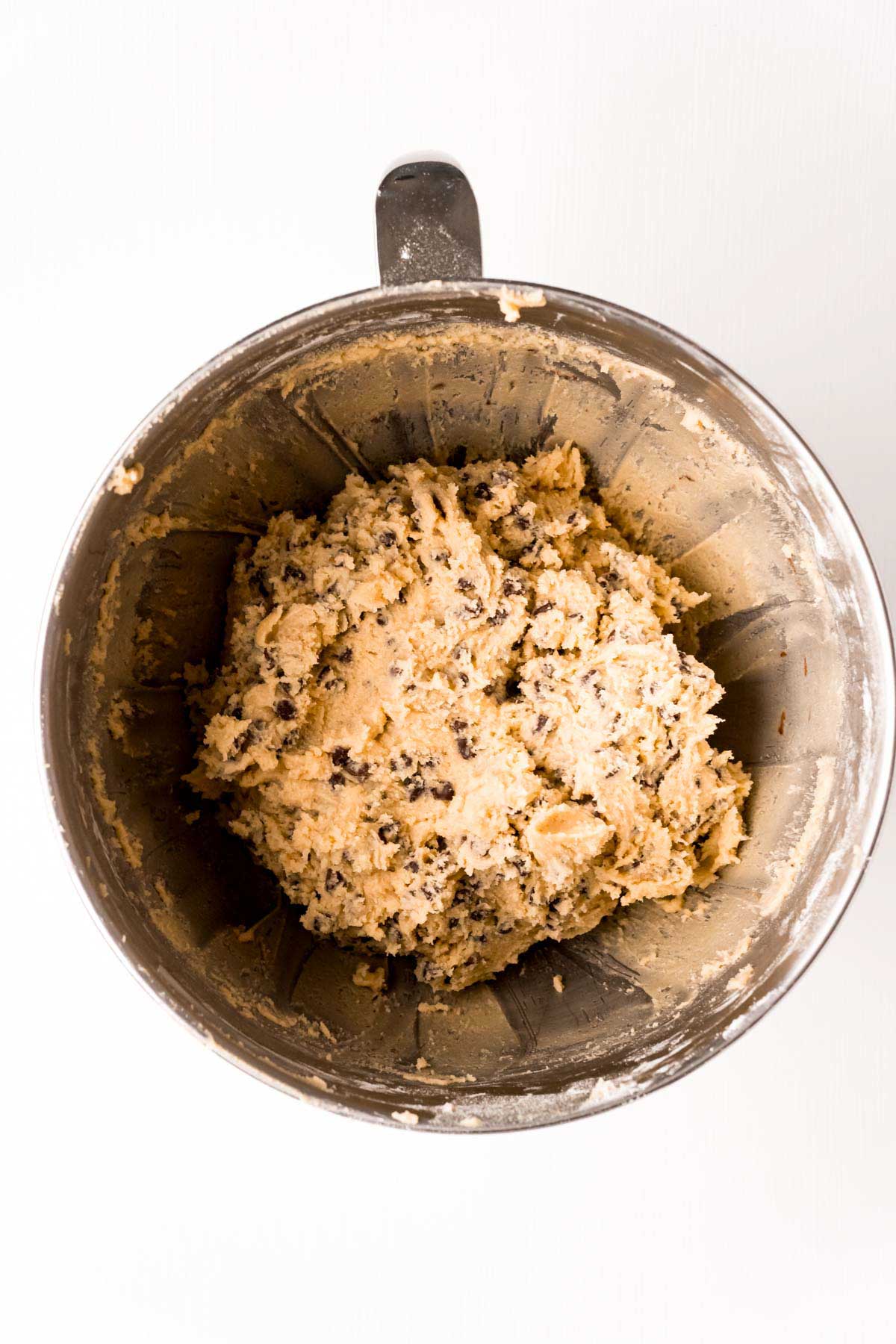 cookie dough to make num num cookies in a mixing bowl