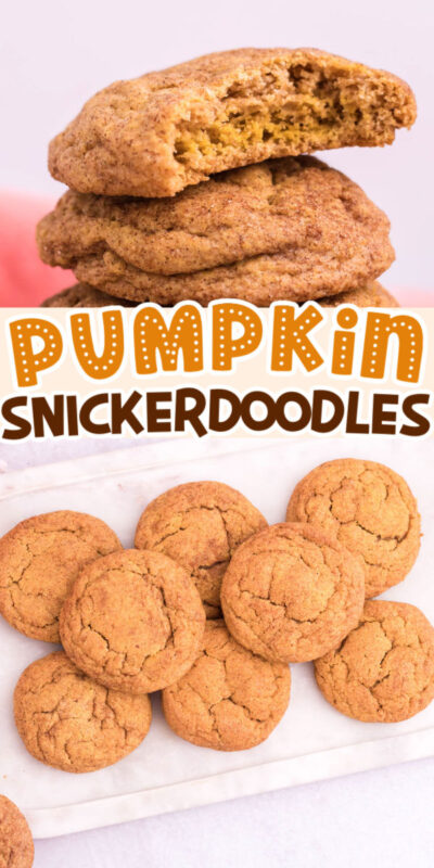 collage of images of pumpkin snickerdoodles