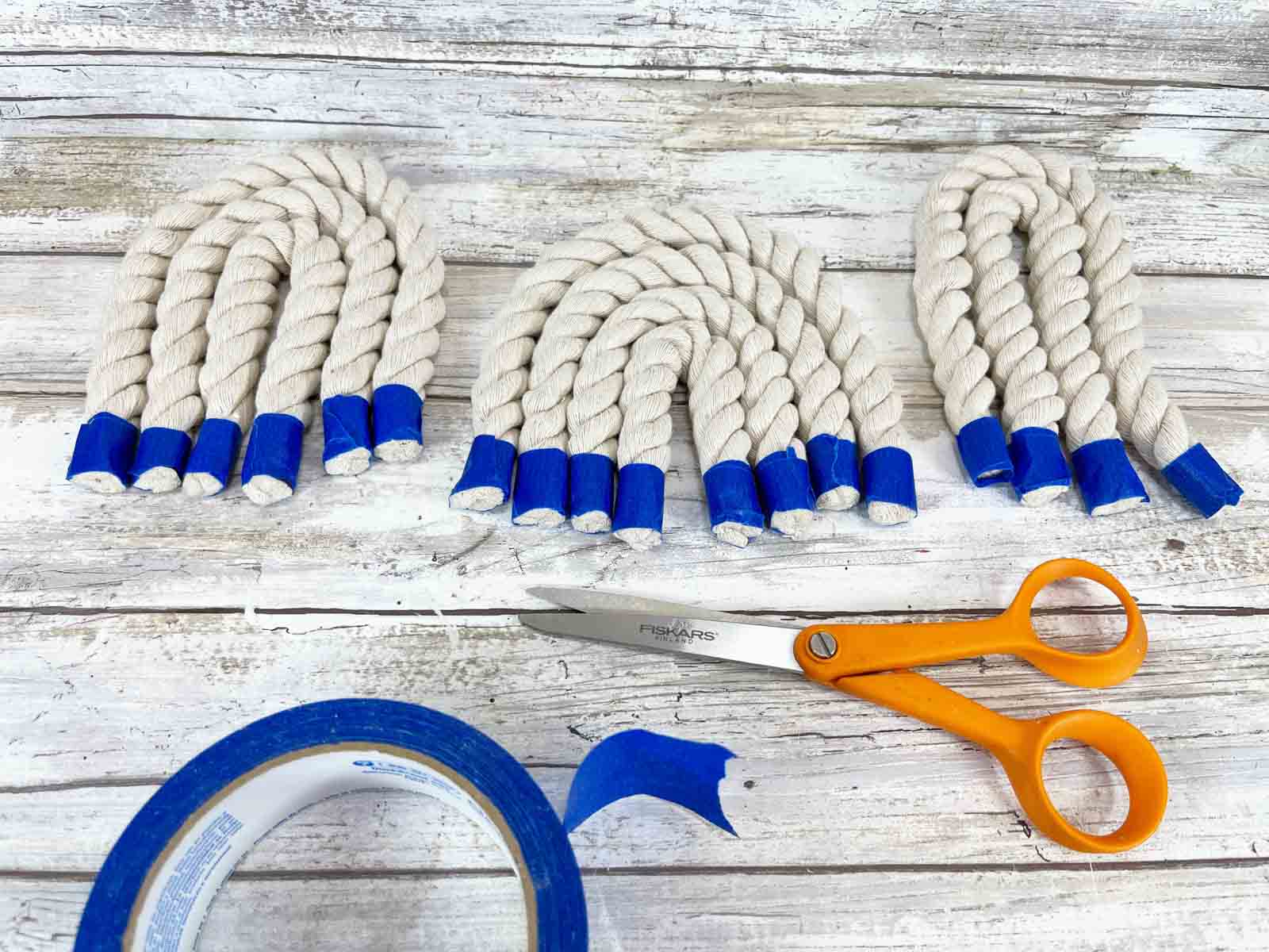 ropes folded into pumpkin shapes