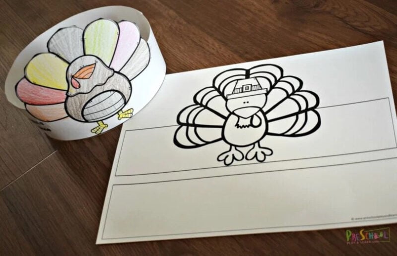 printable turkey hat