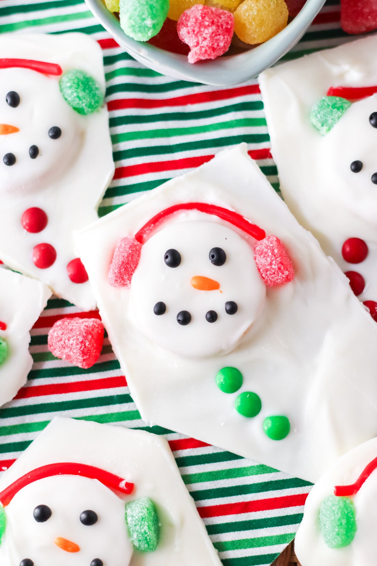 Easy Melted Snowman Bark