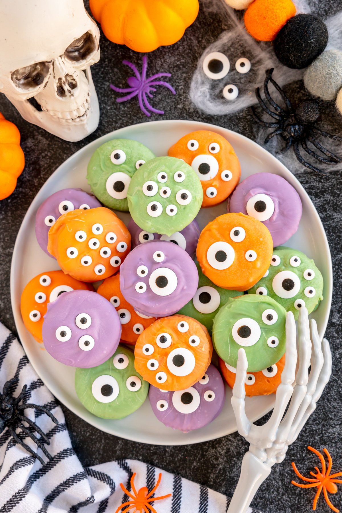 plate full of monster snacks