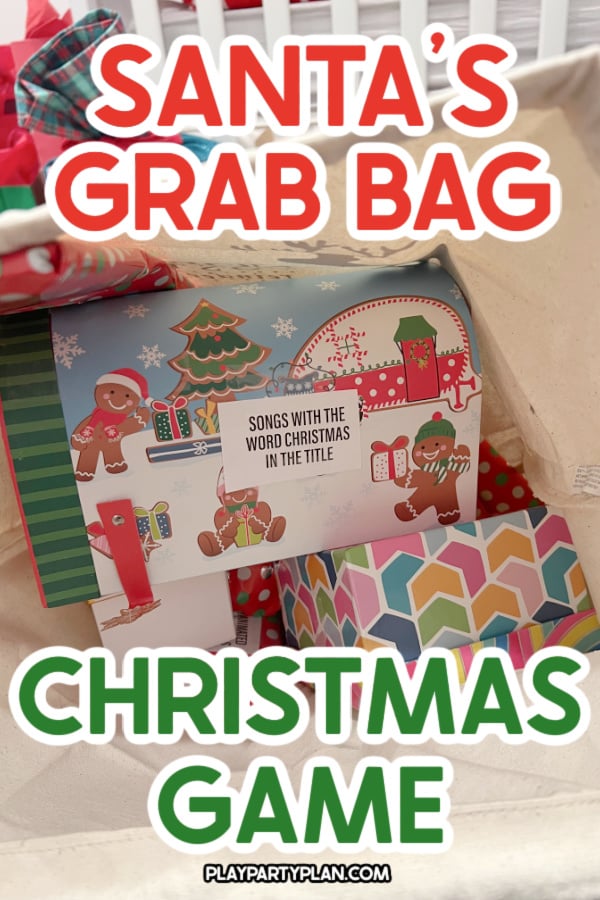 Santa bag with presents inside